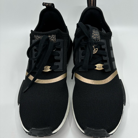 aDIDAS ORIGINALS WOMEN\'S NMD R1 BLACK ROSE GOLD Lace Up Athletic Sneakers